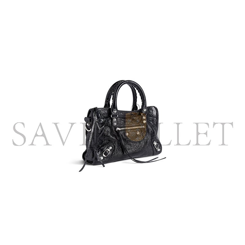 BALENCIAGA LE CITY SMALL BAG IN BLACK 8114422AA9S1000 (29.9*19.1*9.9cm)